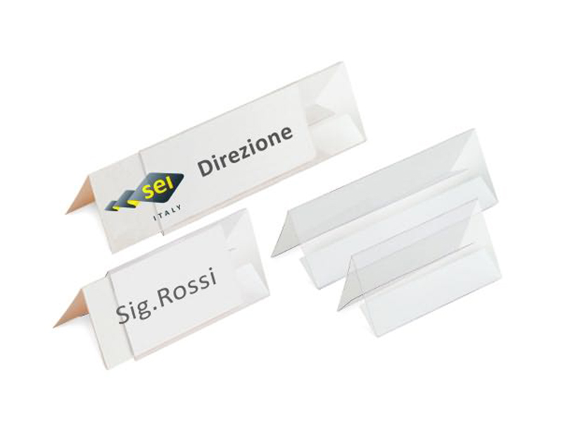 PRISMA 15X 5 PLACE NAME HOLDER RIGID PVC WITH LABEL (10)