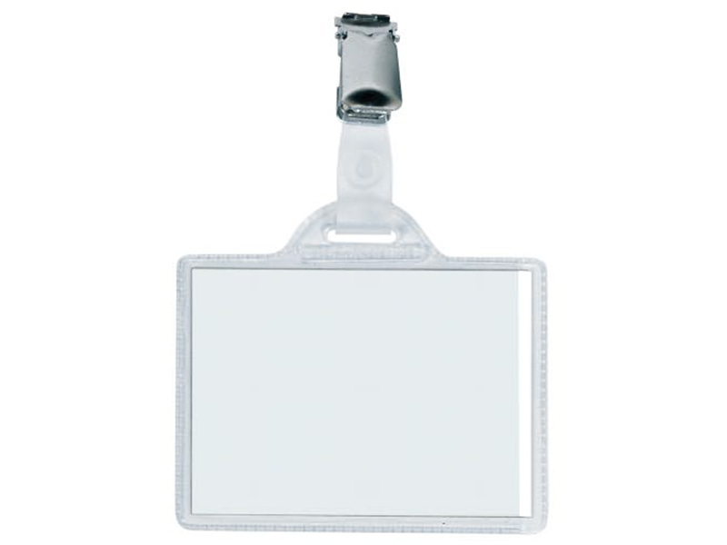 PASS 2 BADGEHOUDER 75X55MM PVC+PLASTIC CLIP+KAARTJE (5)
