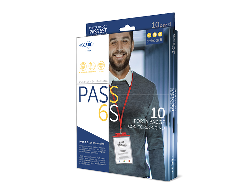 PASS 6S-M BADGEHOUDER 10X15 (A6) CRIS.TOP TRANS.2 HAKEN (10)