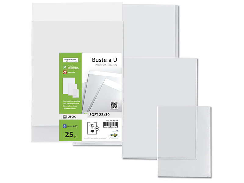 SOFT 25 ETUIS 21X29.7 PP LISSE (A4)