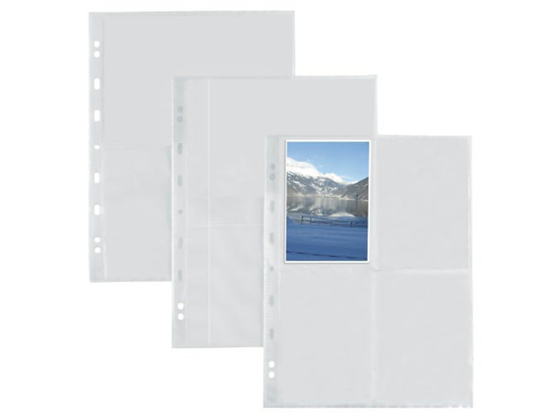 ATLA F 13X18-4 PP LISSE 10 PUNCHED HOLDERS A4 FOR 4 FOTOS